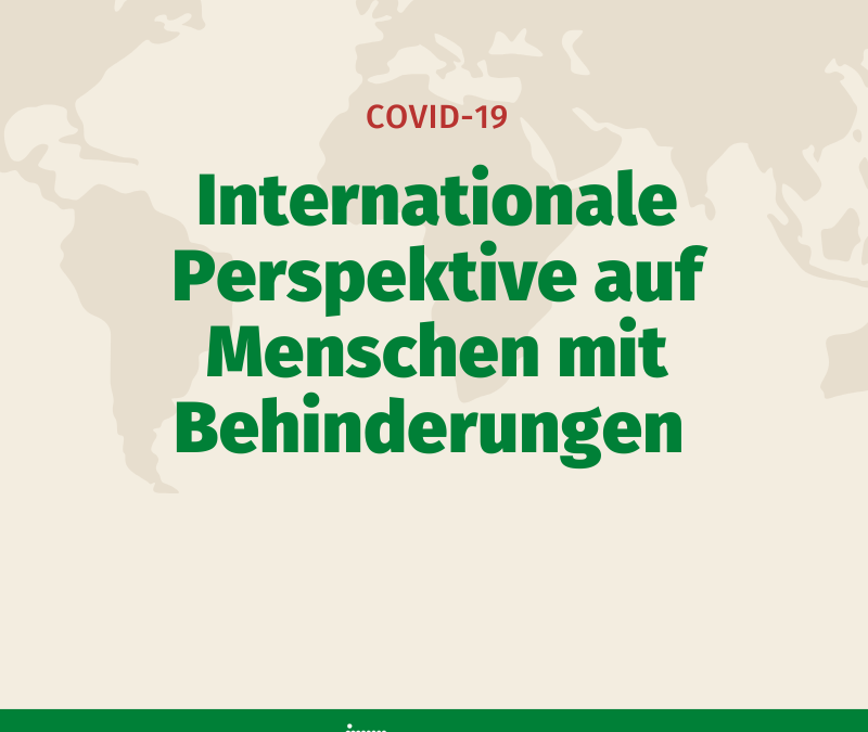 Internationale Perspektive auf Menschen mit Behinderungen. Covid-19