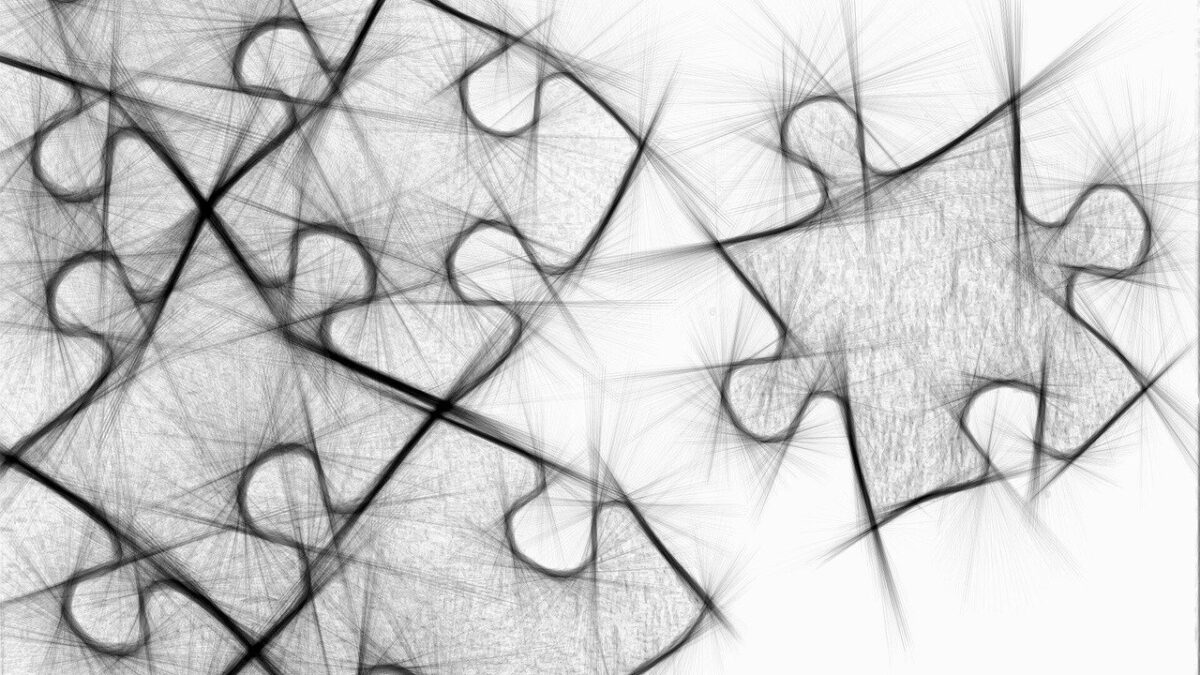 Zeichnung von Puzzlestücke