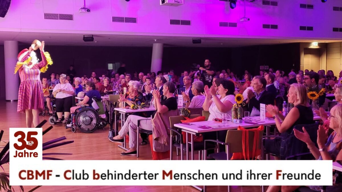 Gruppenbild bei der Jubiläumsfeier "Das 35-jährigen Bestehen des Vereins CBMF - Club behinderter Menschen und ihrer Freunde wurde am 3. September 2024 gefeiert."