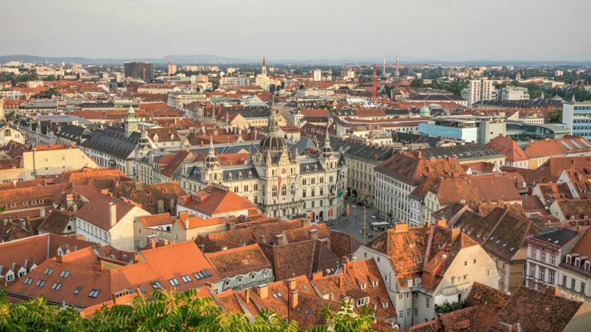 Blick auf die Stadt Graz von oben