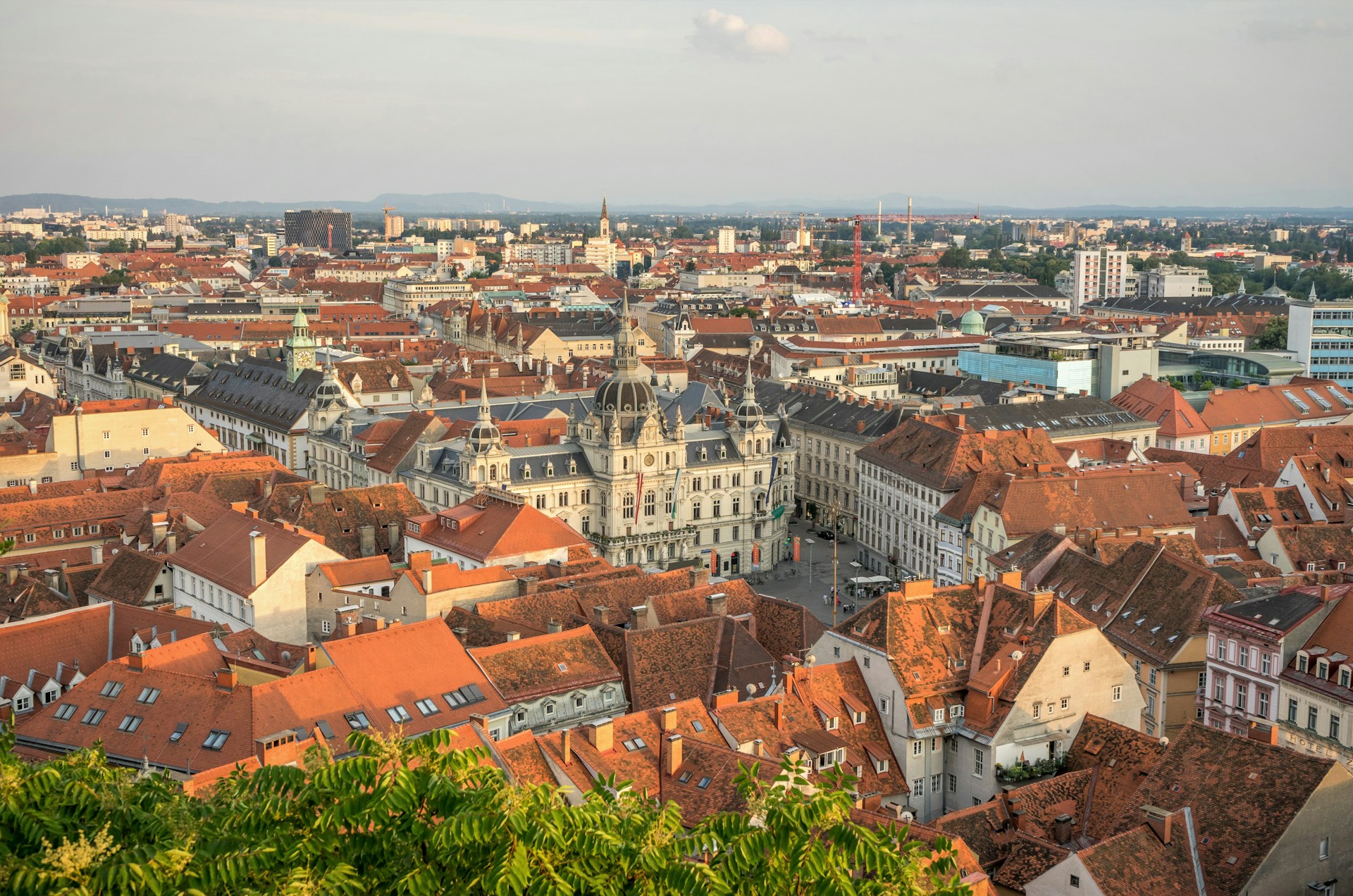 Blick auf die Stadt Graz von oben