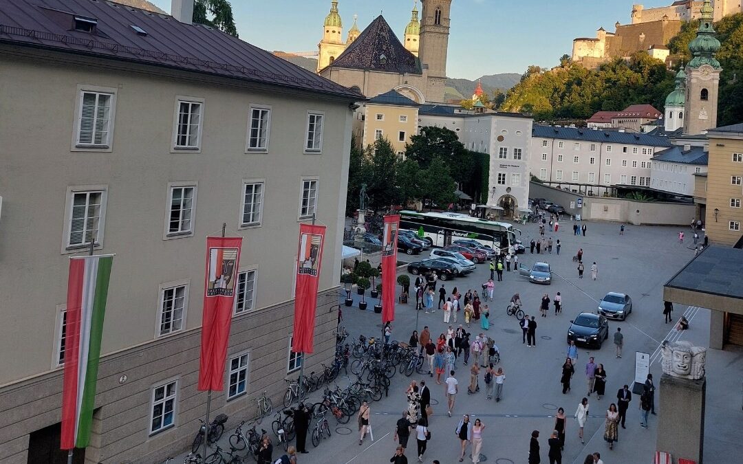 Blick aus dem Großen Festspielhaus auf die Altstadt von Salzburg, Foto: Kerstin Huber-Eibl