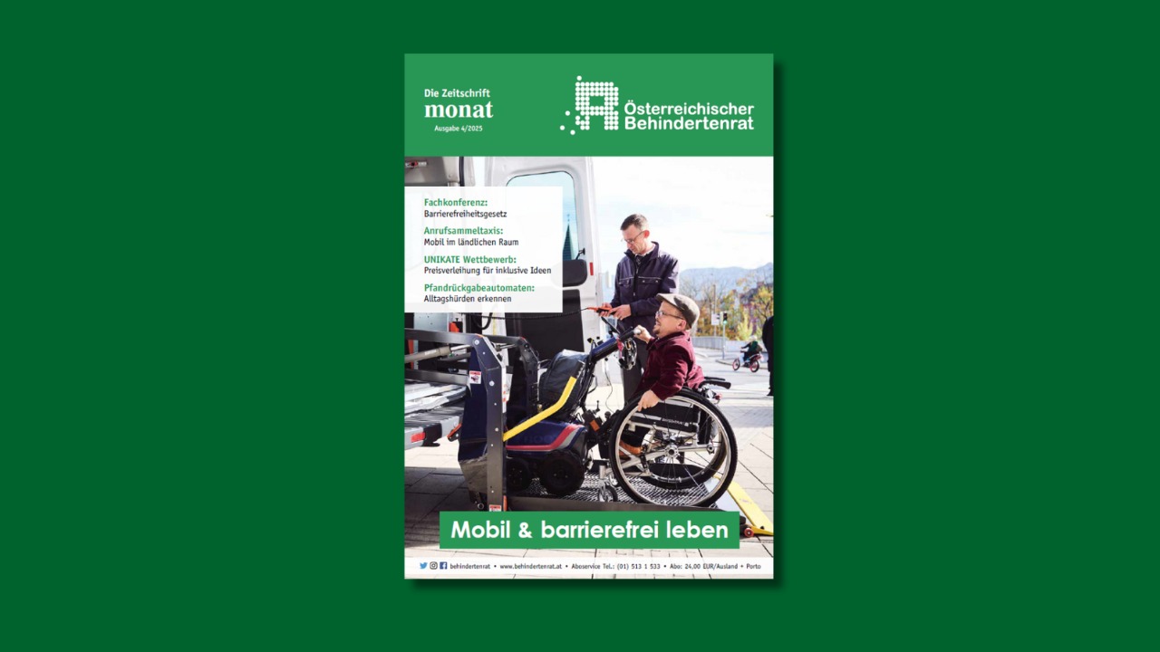 Cover der Zeitschrift monat.